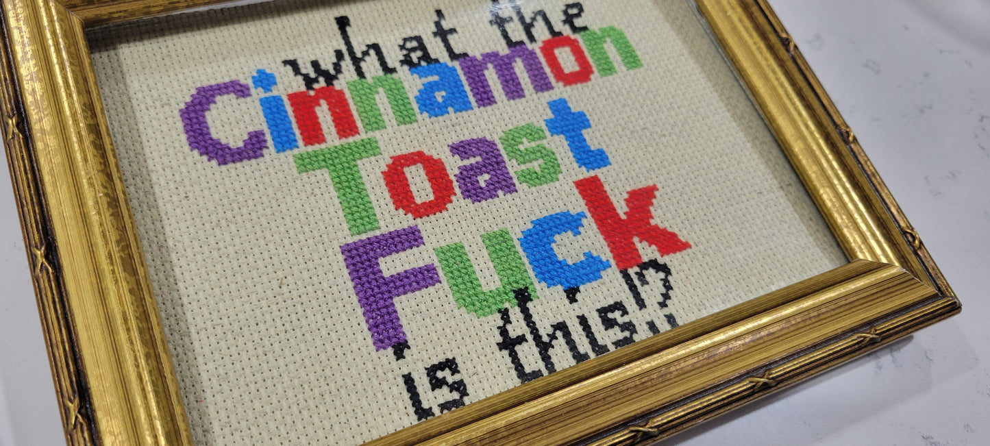 What the Cinnamon Toast Fuck is this!? Cross Stitch Pattern - instant PDF Download