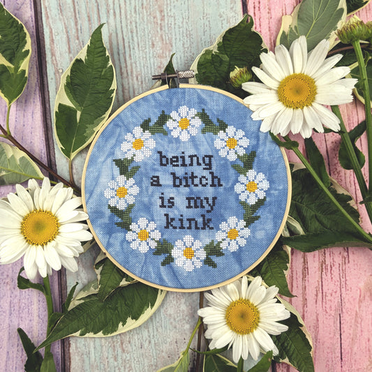 Being a Bitch is My Kink cross stitch pattern - instant PDF Download