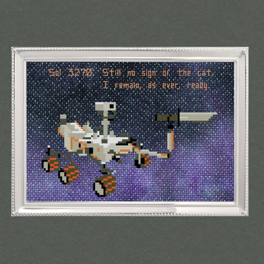 NASA Curiosity Mars Rover Cross Stitch Pattern Tribute Stitch - Instant PDF Download