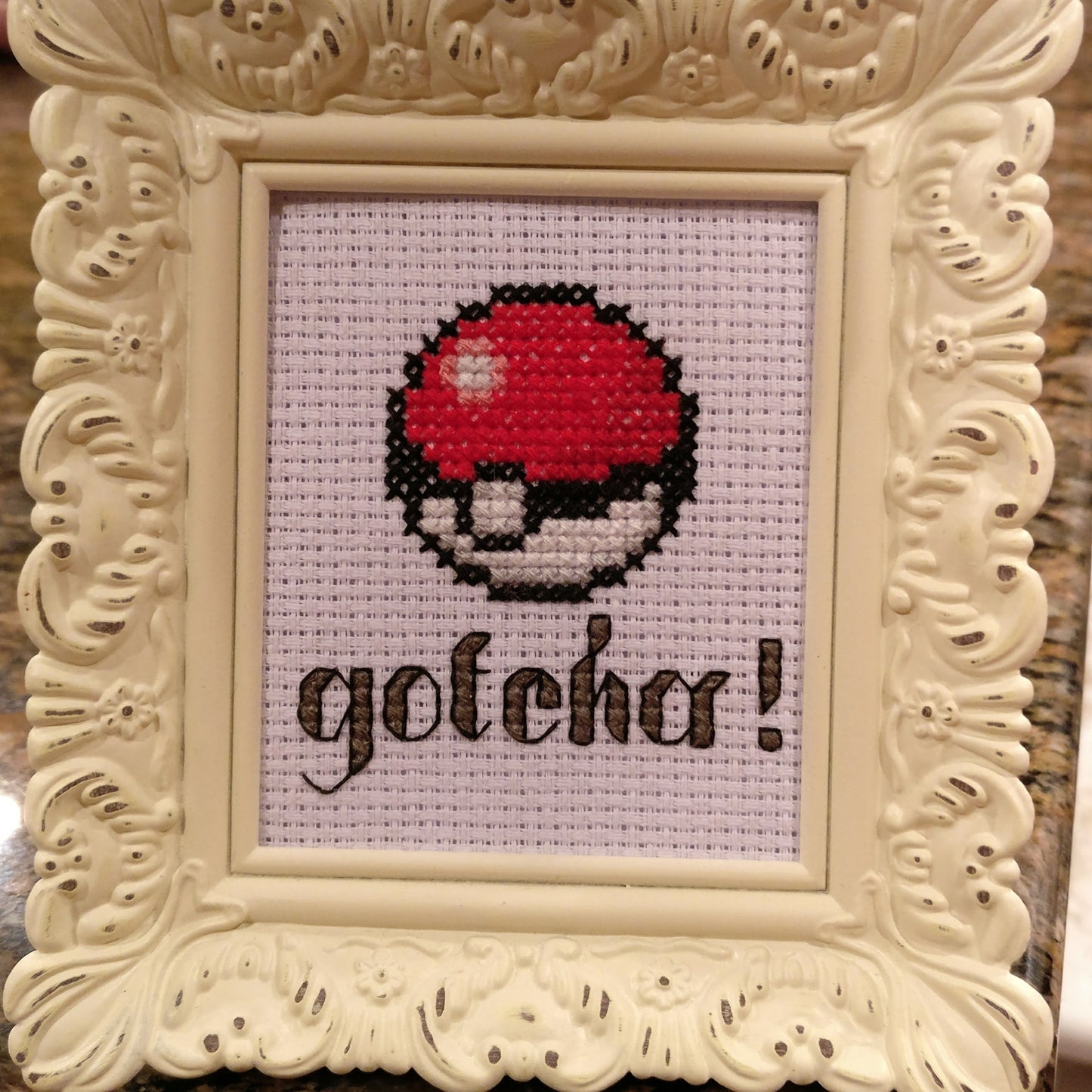 Gotcha! Pokeball cross stitch pattern - instant PDF dowload