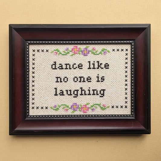 Dance Like No One Is Laughing cross stitch pattern, instant PDF download