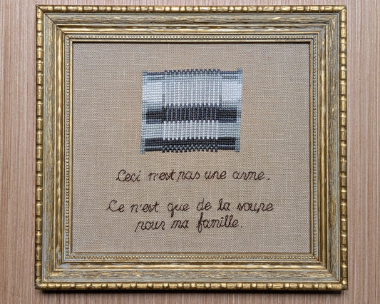 Soup for my Family Cross Stitch Pattern: Renee Magritte culture jam (Instant PDF Download)