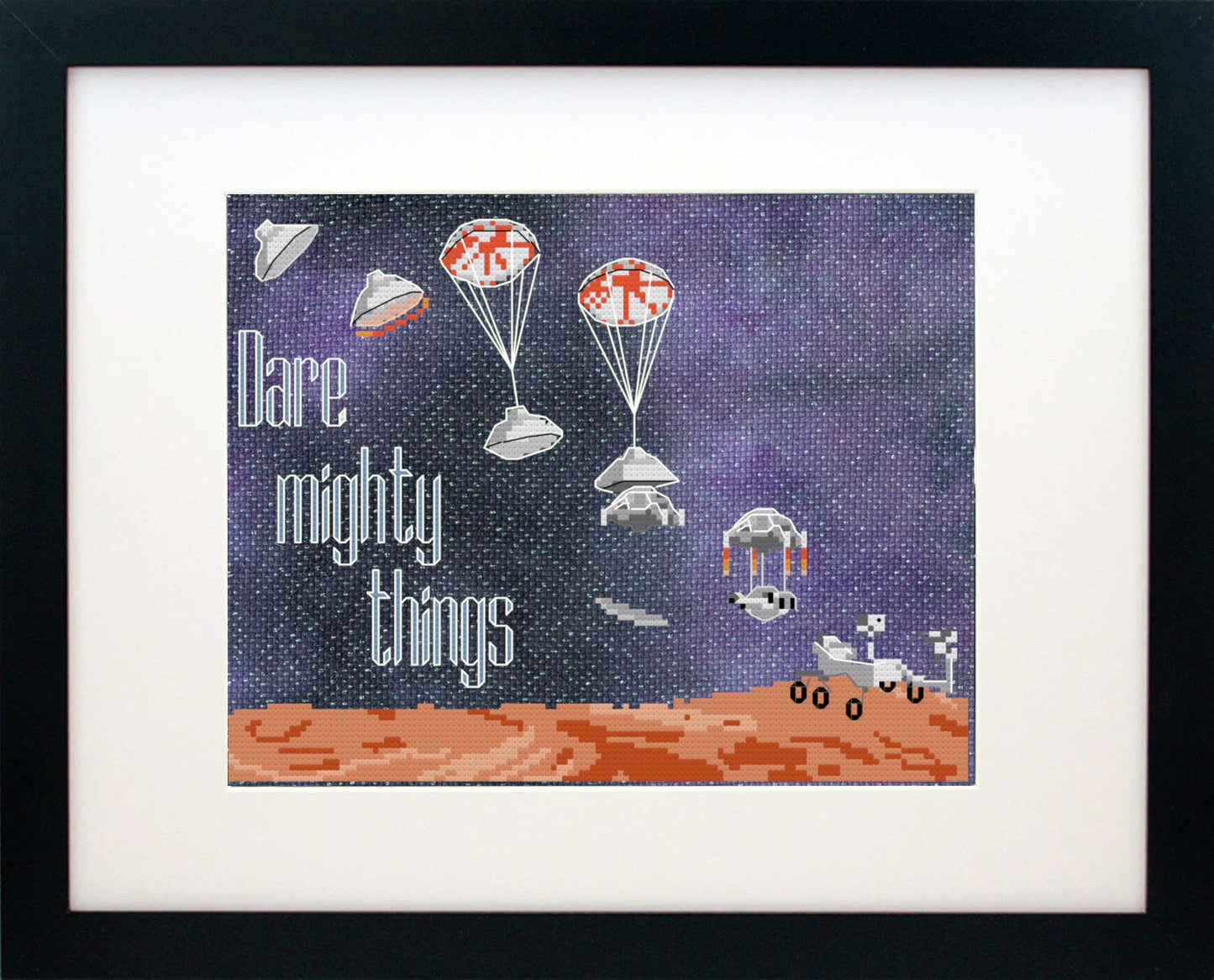 NASA Mars Rover Perseverance Cross Stitch Pattern "Percy" Tribute Stitch - instant PDF Download