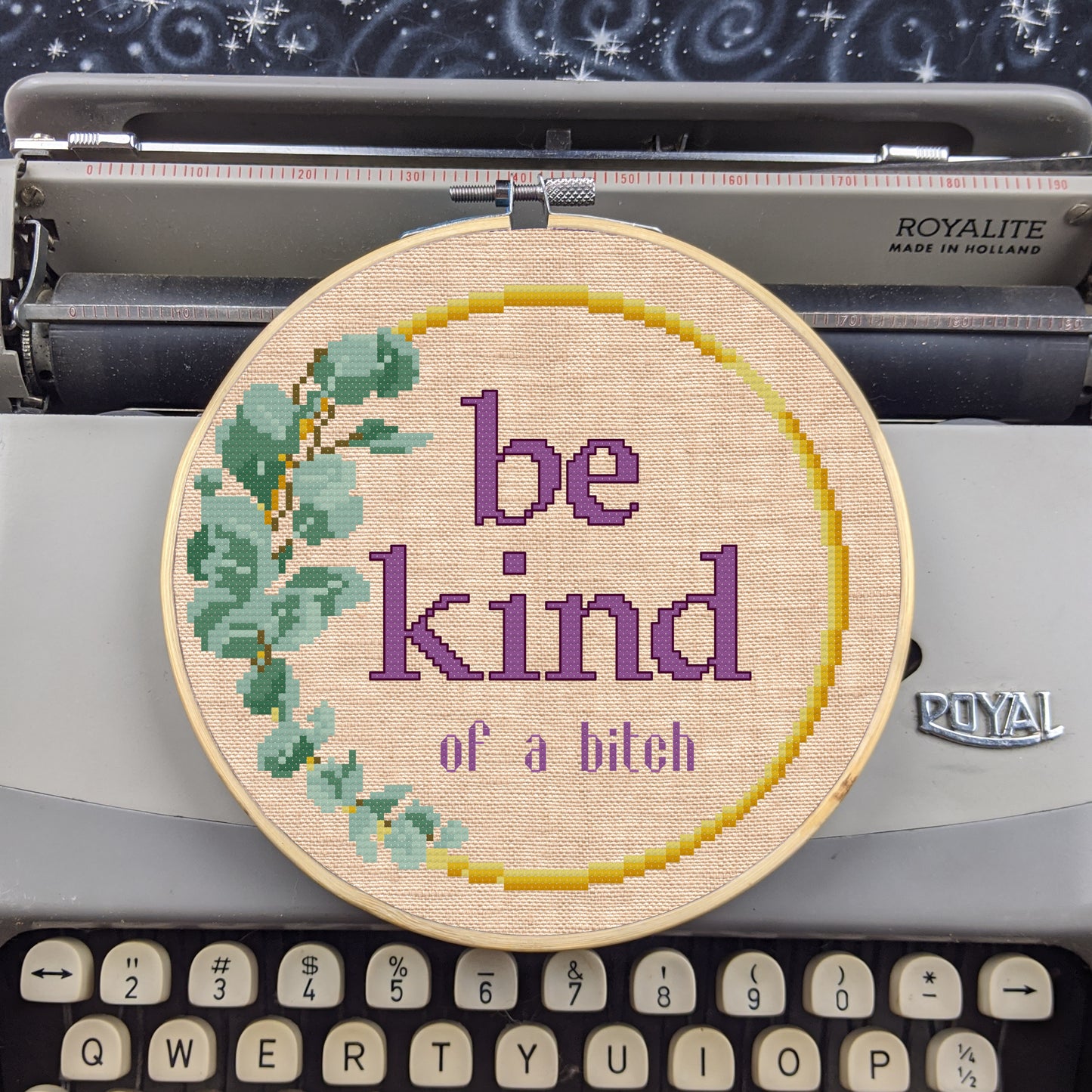 Be Kind (of a bitch) Cross Stitch Pattern - instant PDF Dowload