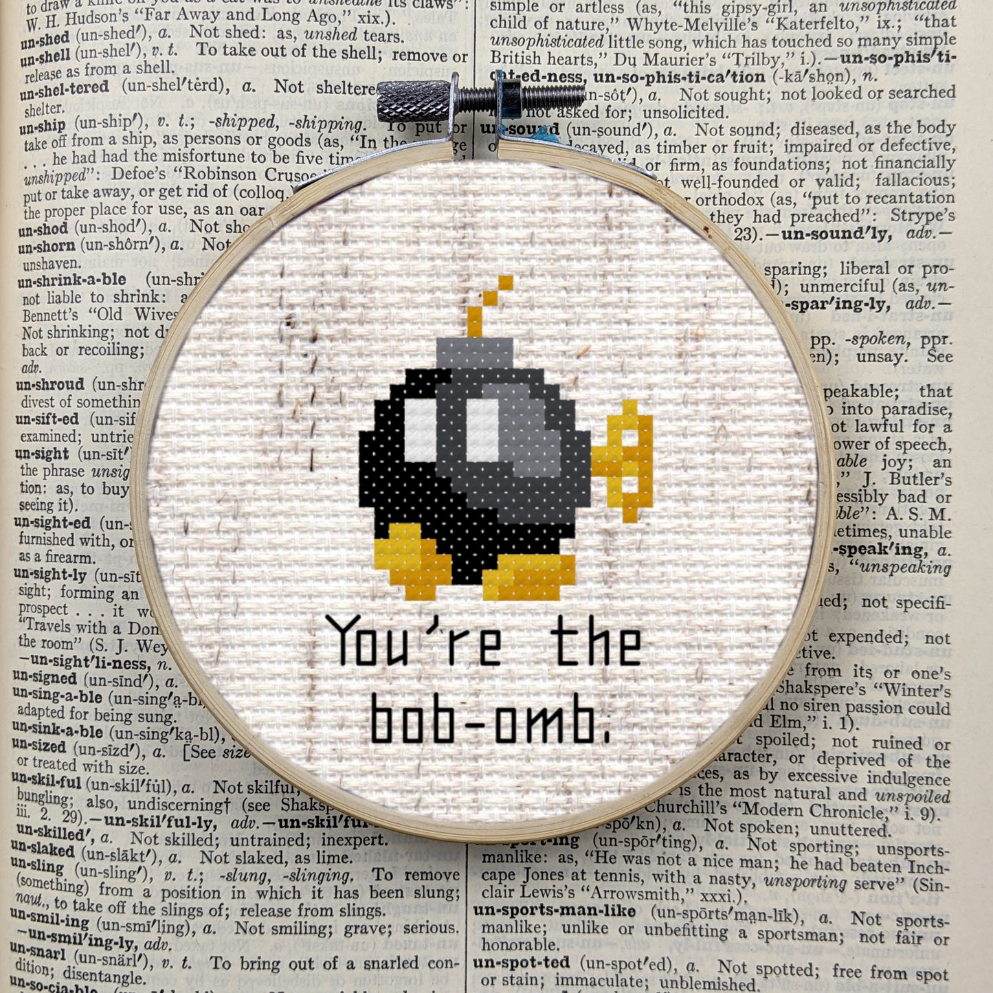 You're the Bob-omb PDF Cross Stitch Pattern - instant PDF Download