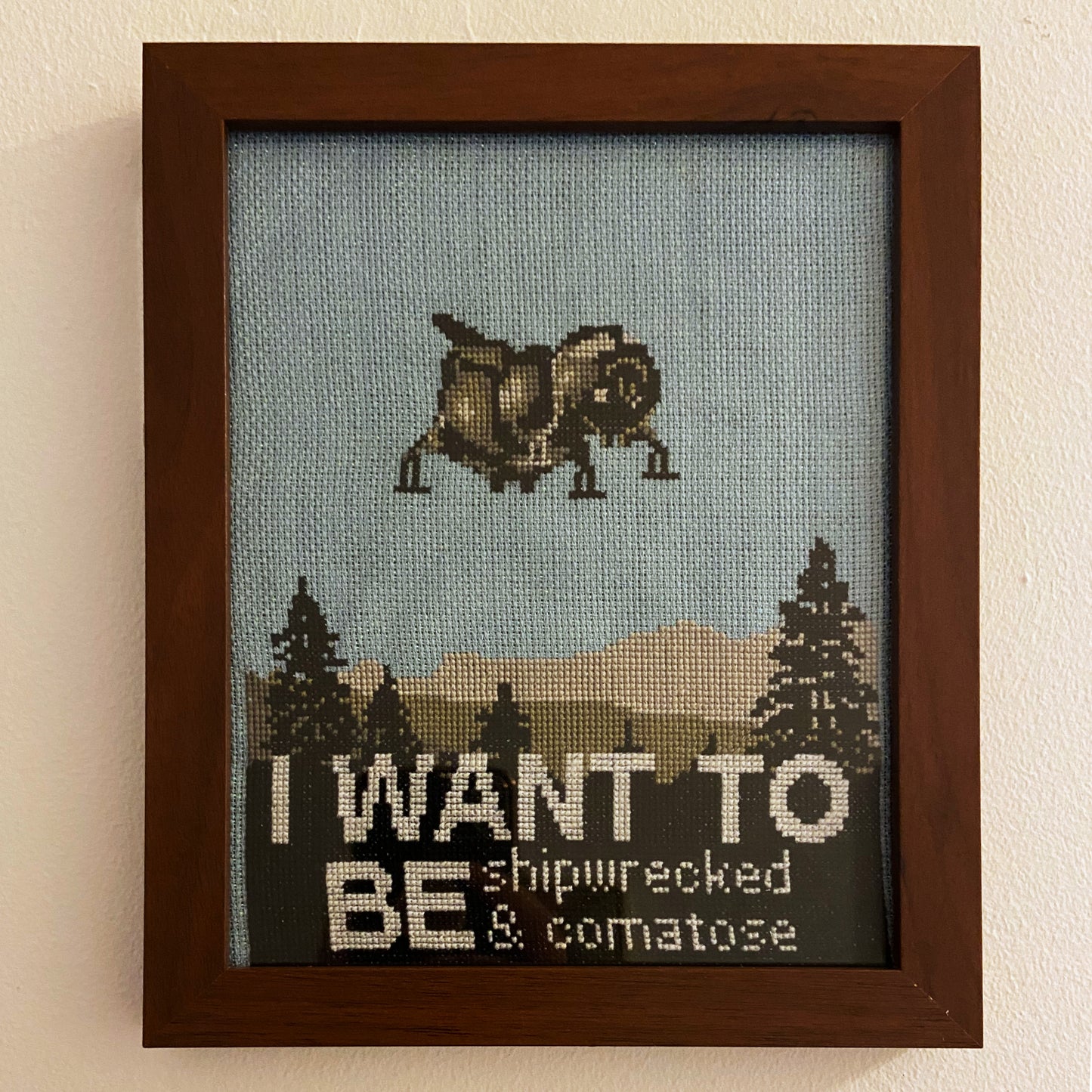 Red Dwarf/Xfiles Mashup PDF pattern "I WANT TO BE..."