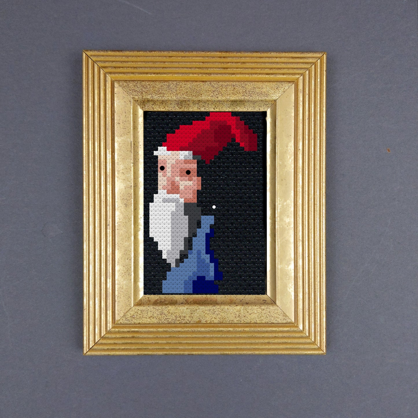 Gnomasterpieces Cross Stitch patterns - 10 Tiny Xstitch versions of famous paintings, but with gnomes - instant PDF Download