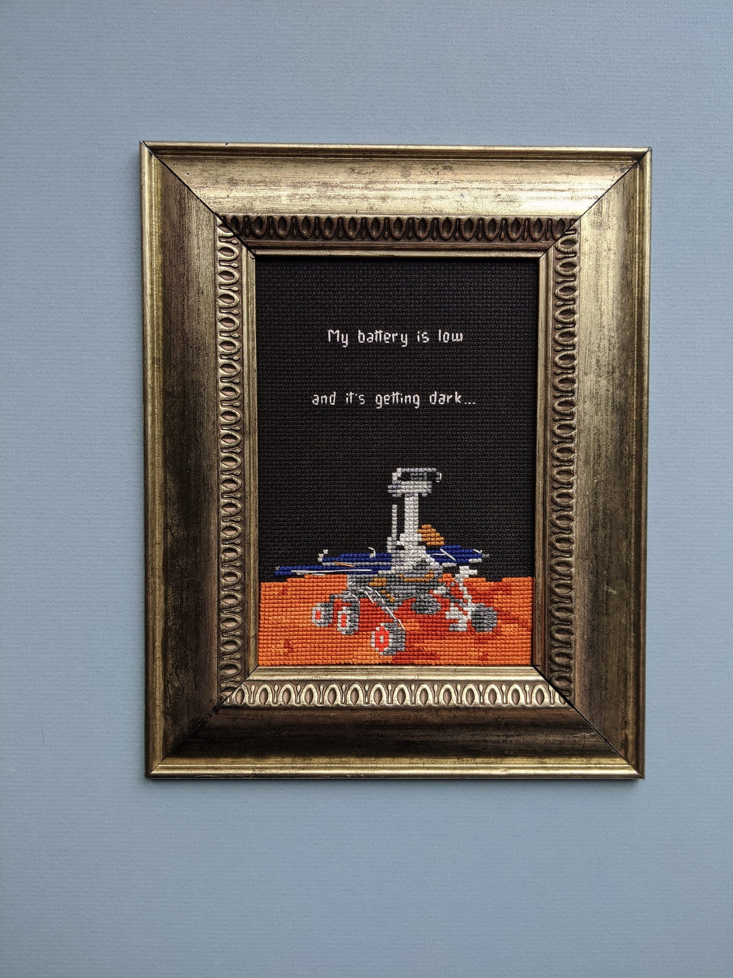 NASA Opportunity Mars Rover Cross Stitch Pattern "Oppy" Tribute Stitch - Instant PDF Download