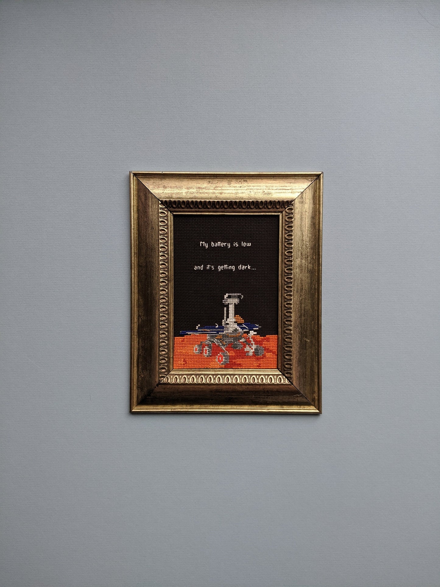 NASA Opportunity Mars Rover Cross Stitch Pattern "Oppy" Tribute Stitch - Instant PDF Download