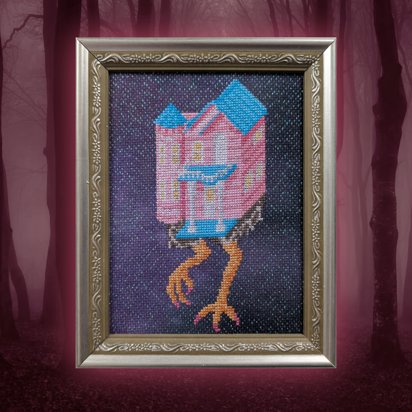 Barbie Yaga's Dream Hut cross stitch pattern - instant PDF Download