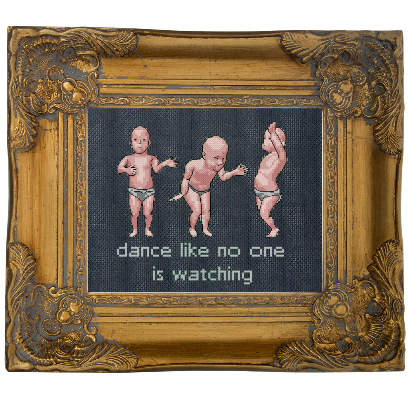 Dancing Digital Baby Cross Stitch Pattern - instant PDF Download