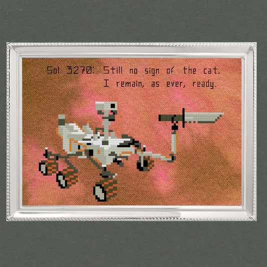 NASA Curiosity Mars Rover Cross Stitch Pattern Tribute Stitch - Instant PDF Download