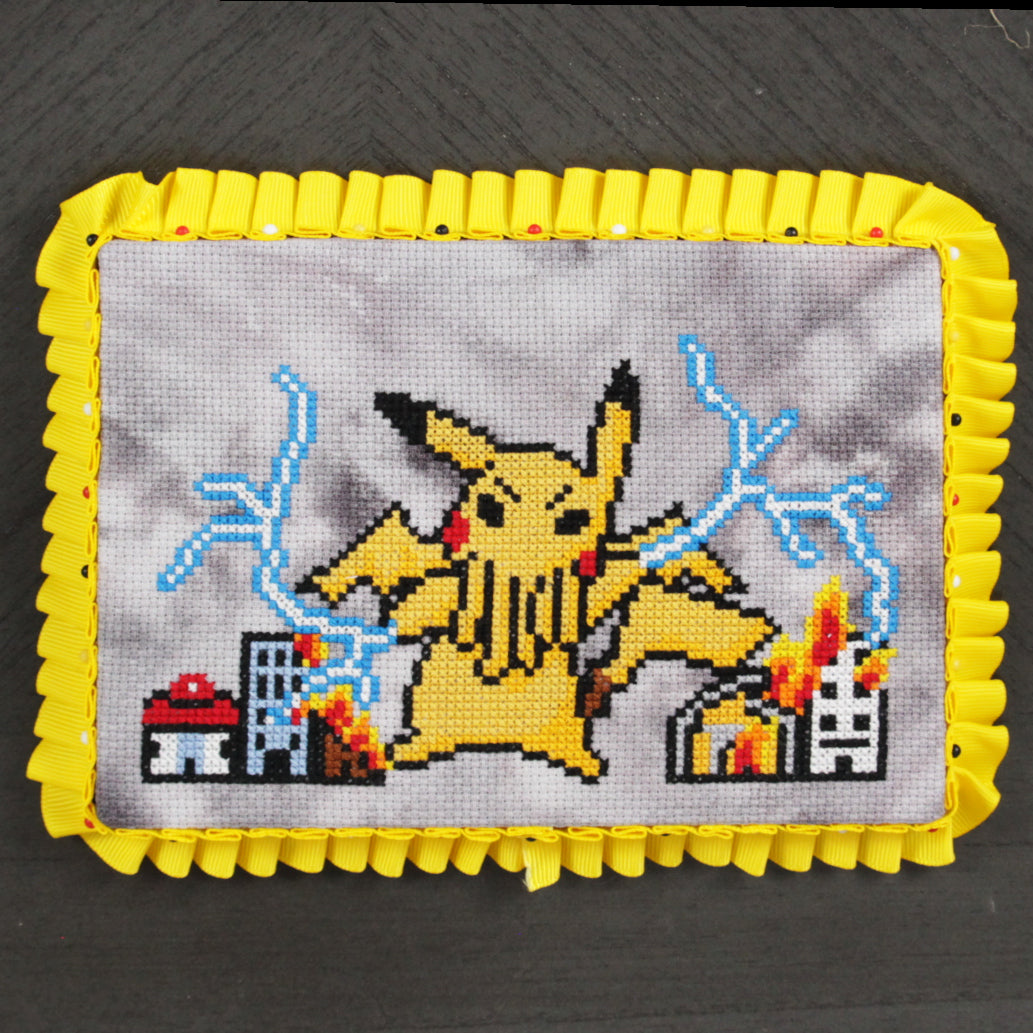 Pikachthulhu Cross Stitch Pattern - instant PDF download