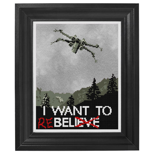 I Want To Rebel (X-Files and Star Wars Mashup) Cross Stitch Pattern - instant PDF Download (Copy)