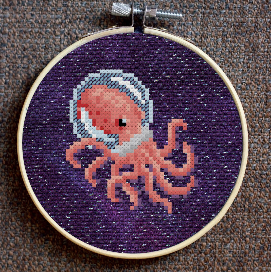 Space Octopus (Octonaut) Cross Stitch Pattern - instant PDF Download