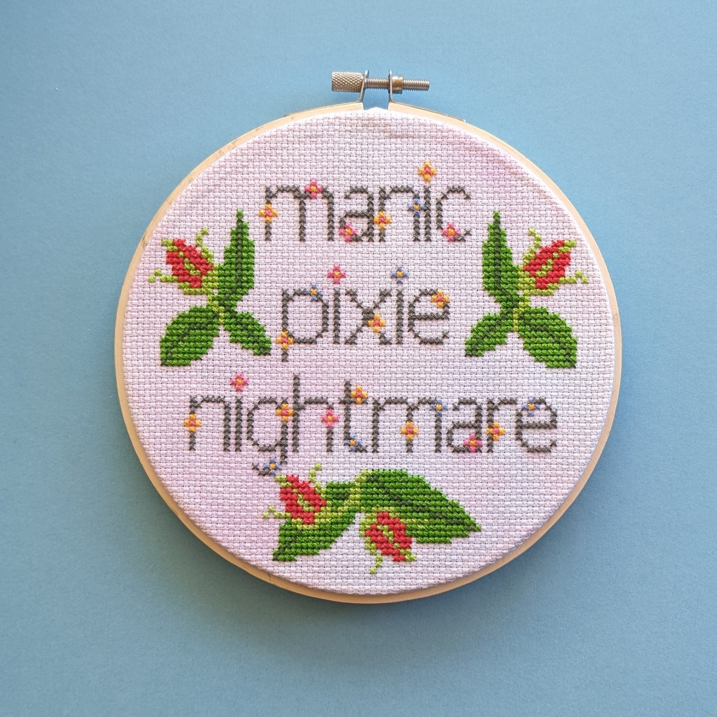 Manic Pixie Nightmare cross stitch pattern - instant PDF Download