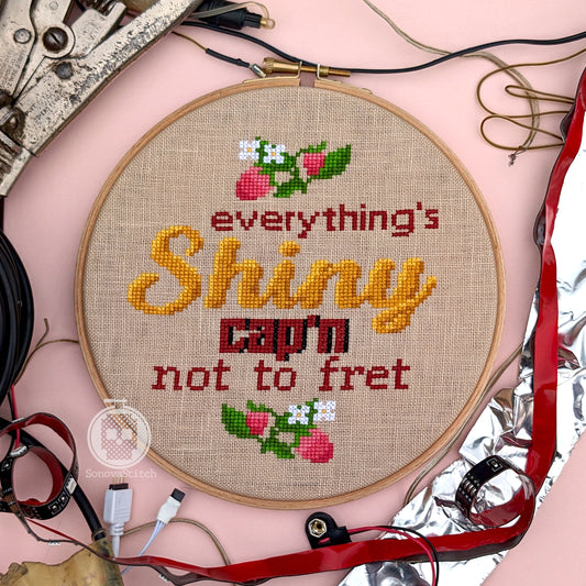 Everything's Shiny cross stitch pattern - instant PDF Download