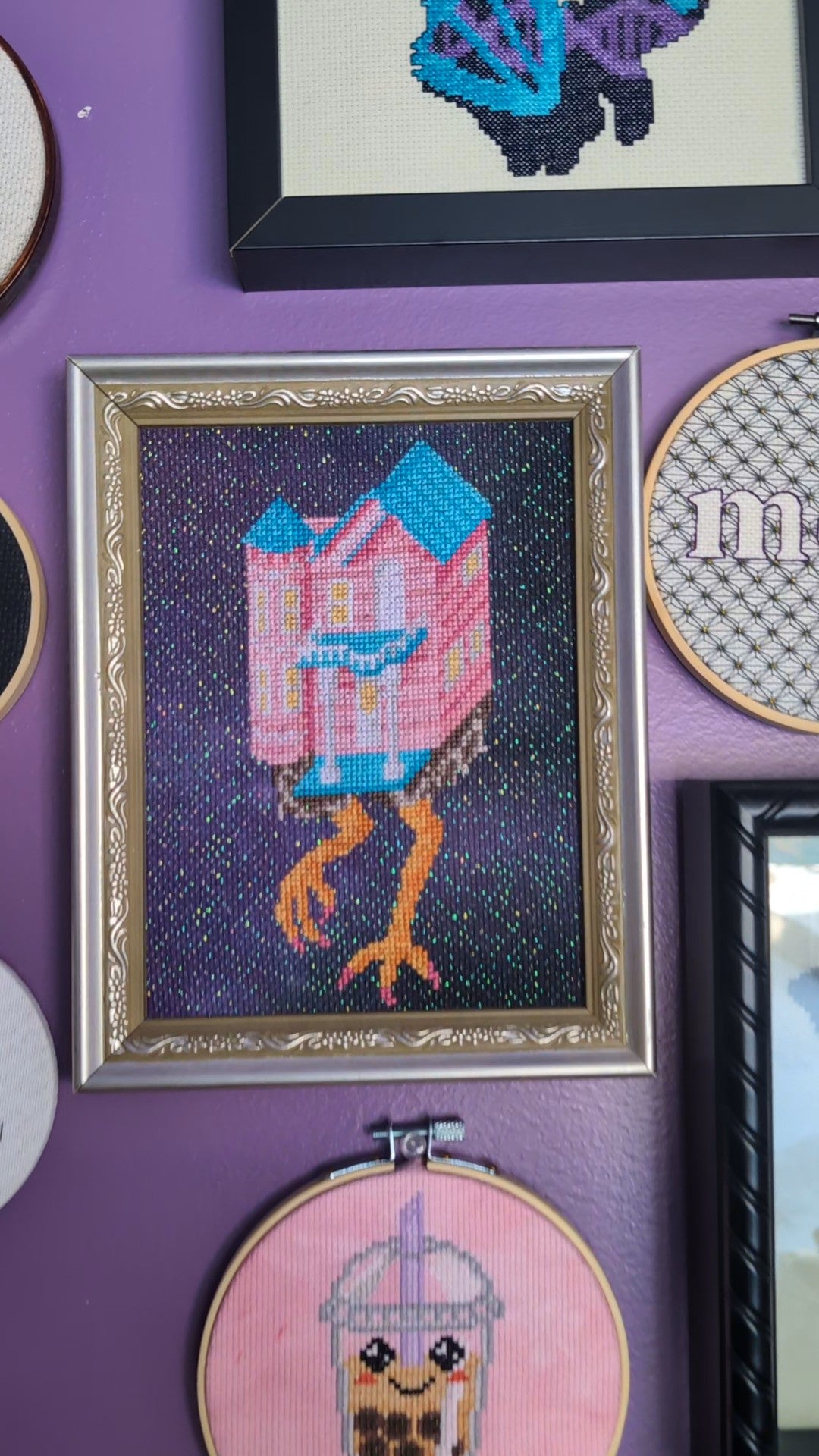 Barbie Yaga's Dream Hut cross stitch pattern - instant PDF Download