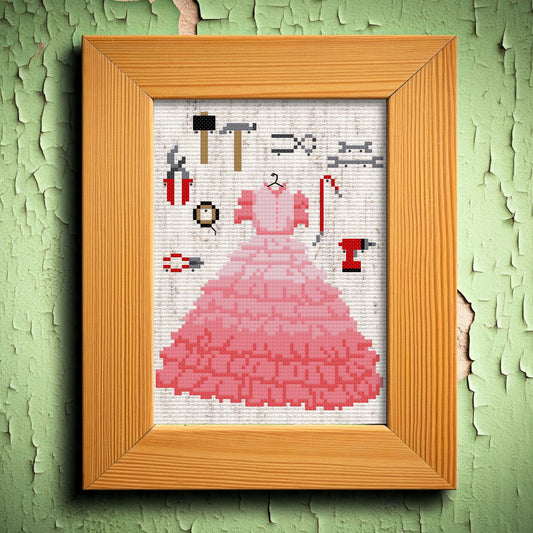 Shindig Dress (Firefly inspired) Cross Stitch Pattern - instant PDF Download