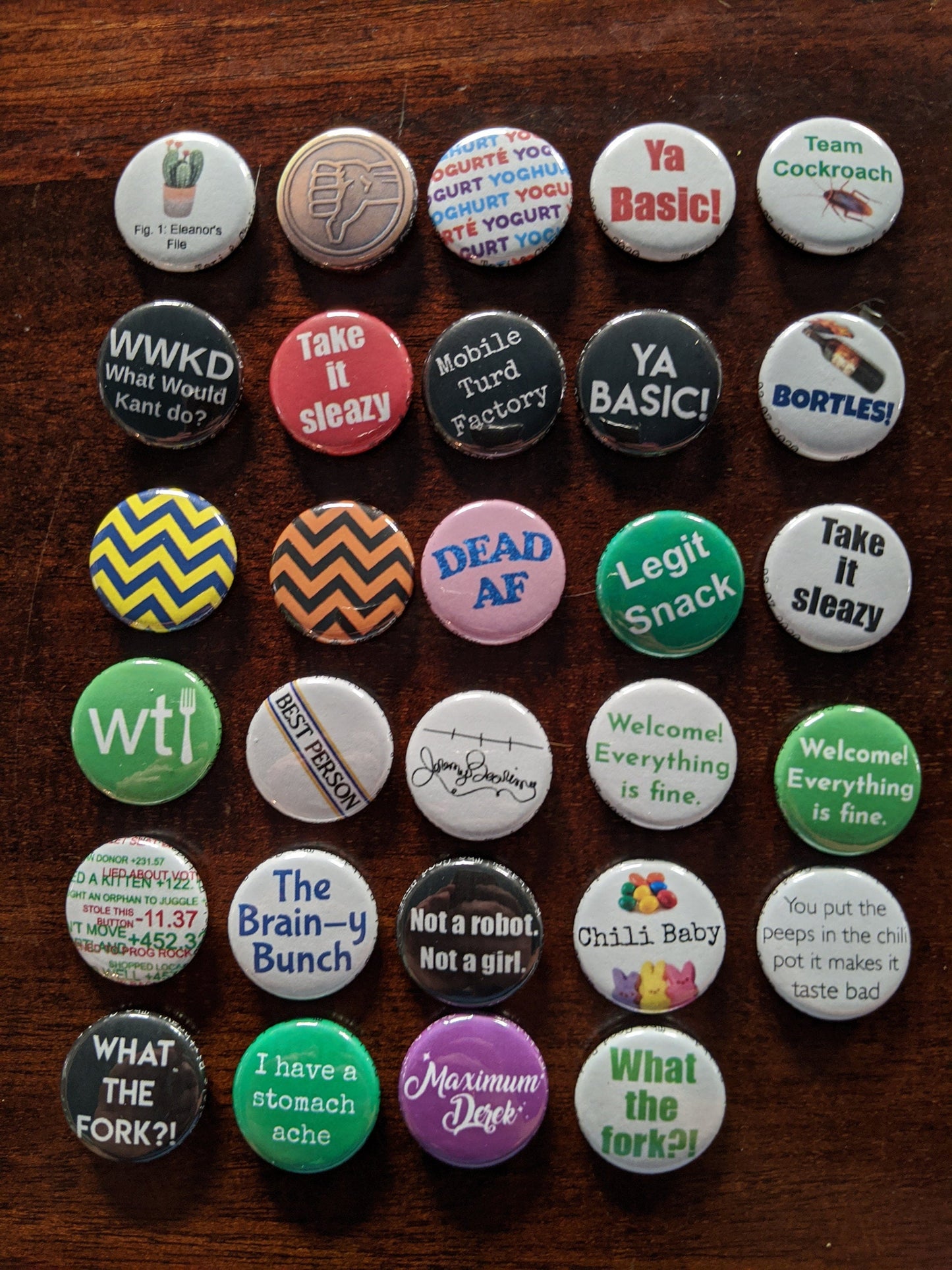 Custom 1" pinback buttons - your custom design on pinback badges - Make your event memorable for less than you'd expect!