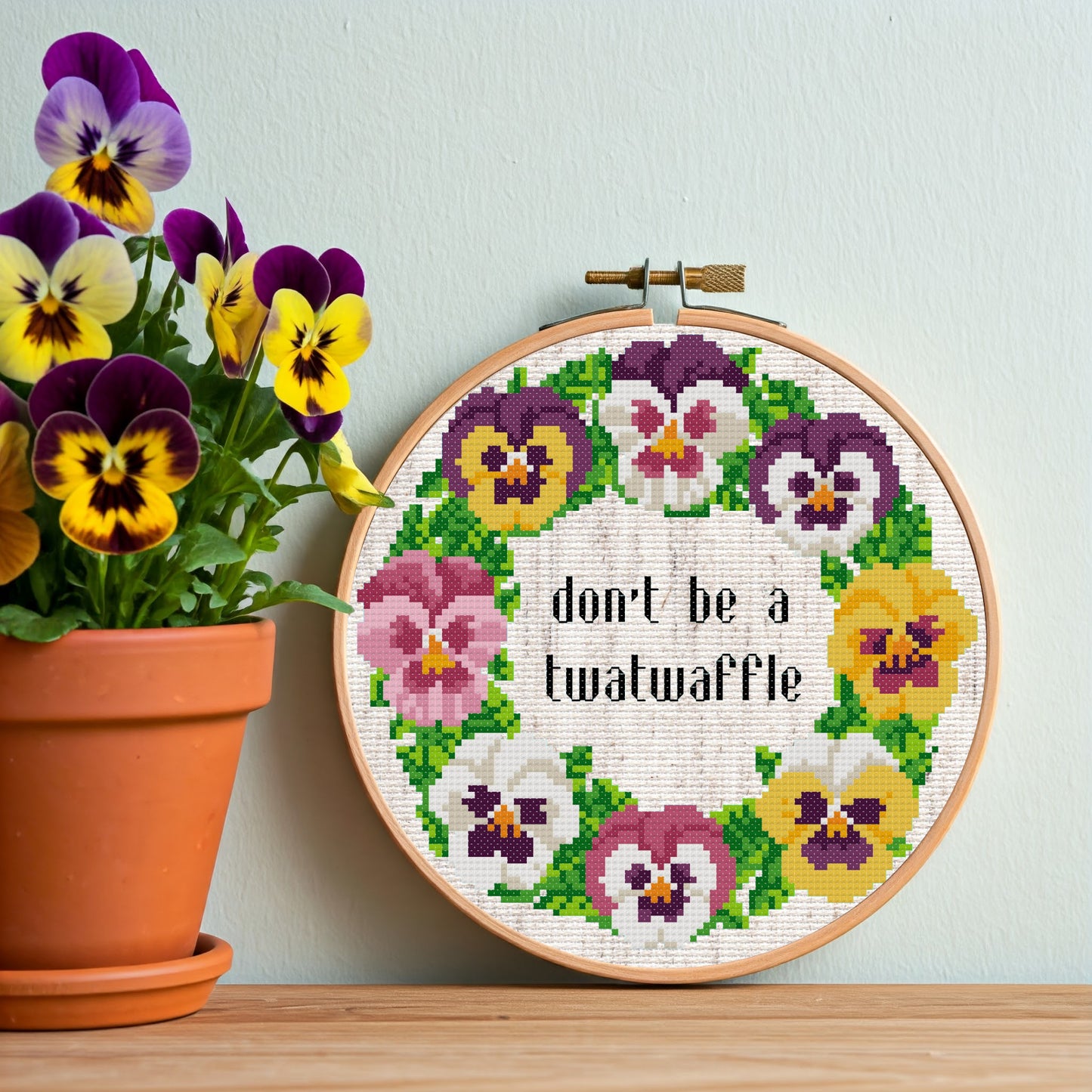 Don't be a Twatwaffle Cross Stitch Pattern - instant PDF Download