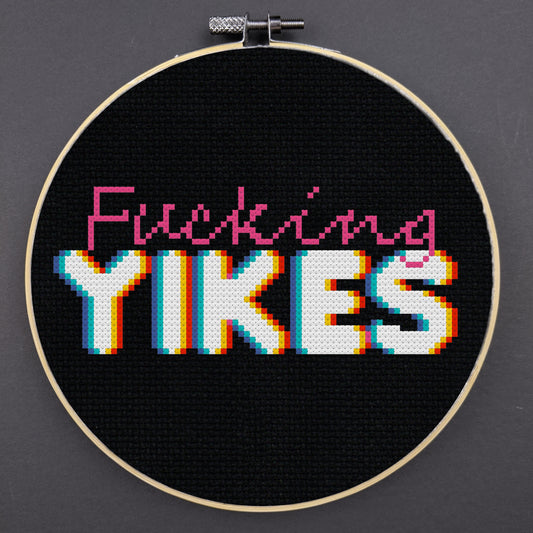 Fucking YIKES Cross Stitch Pattern - instant PDF Download