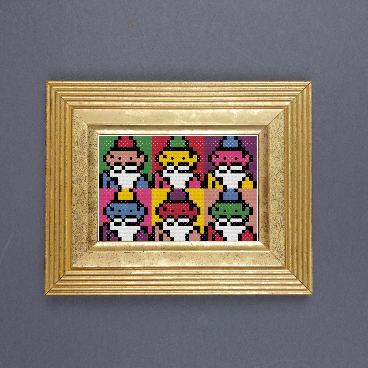 Gnomasterpieces Cross Stitch patterns - 10 Tiny Xstitch versions of famous paintings, but with gnomes - instant PDF Download