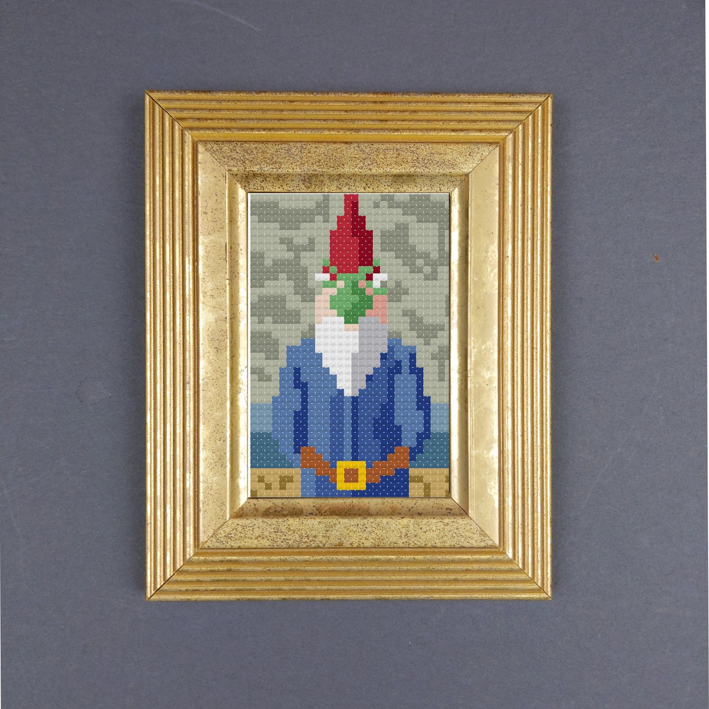 Gnomasterpieces Cross Stitch patterns - 10 Tiny Xstitch versions of famous paintings, but with gnomes - instant PDF Download