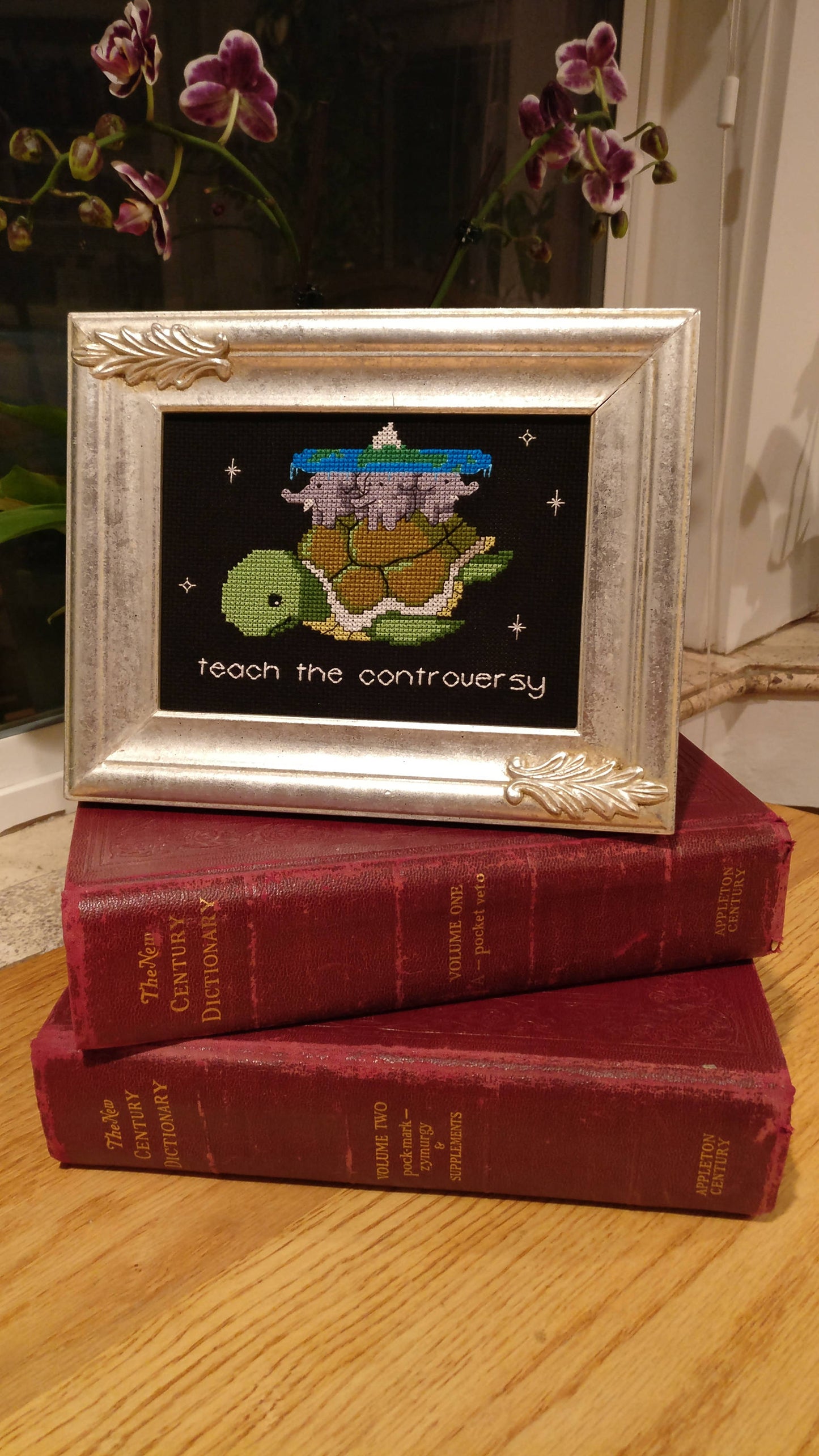 Awww'tuin the World Turtle Cross stitch pattern (Instant download)