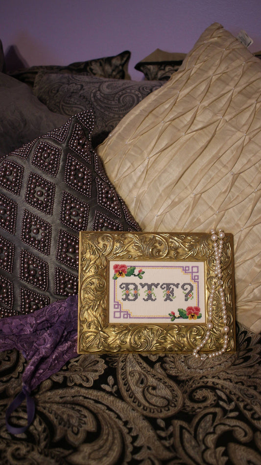 DTF? Cross Stitch PDF Pattern