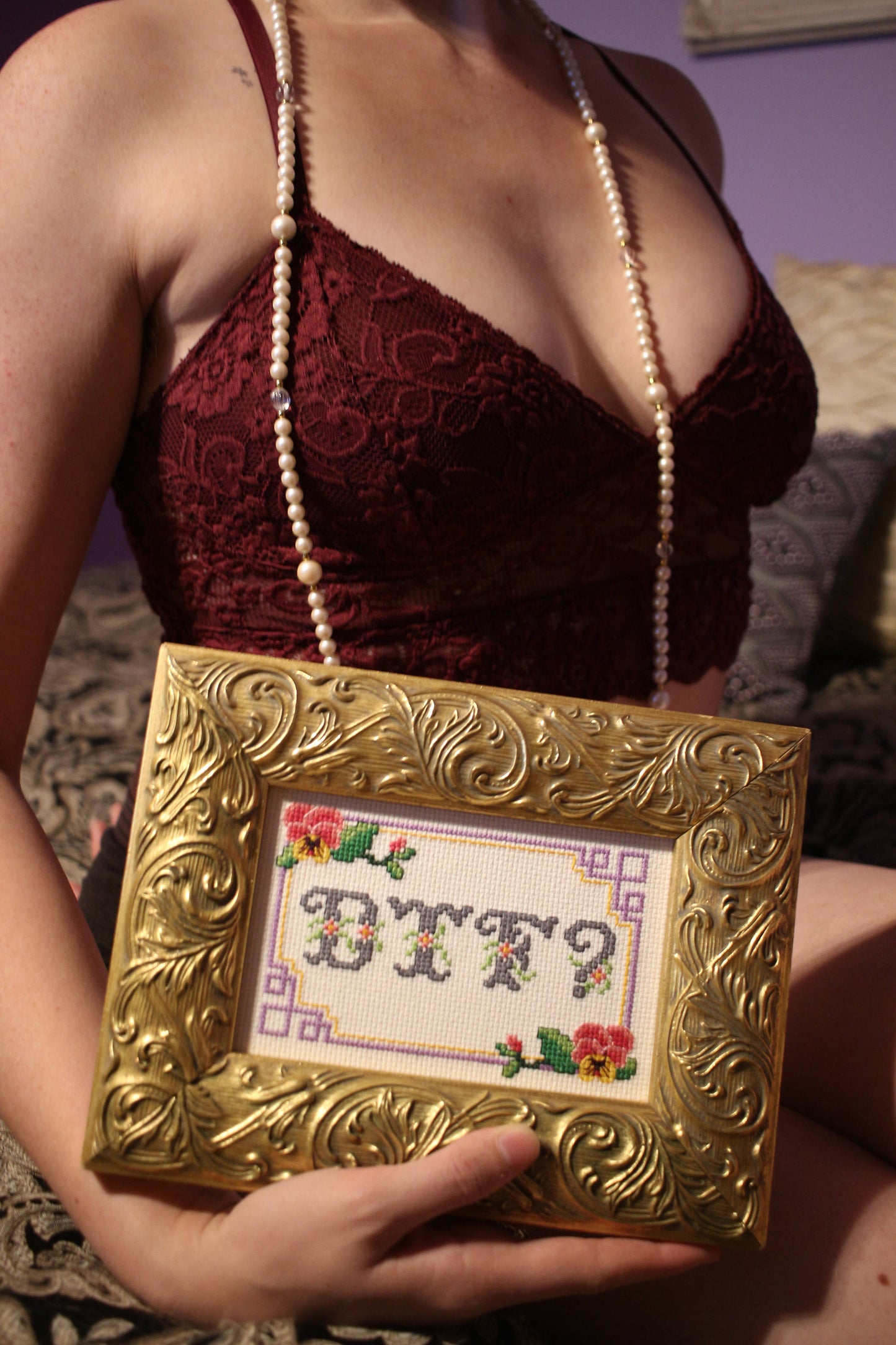 DTF? Cross Stitch PDF Pattern