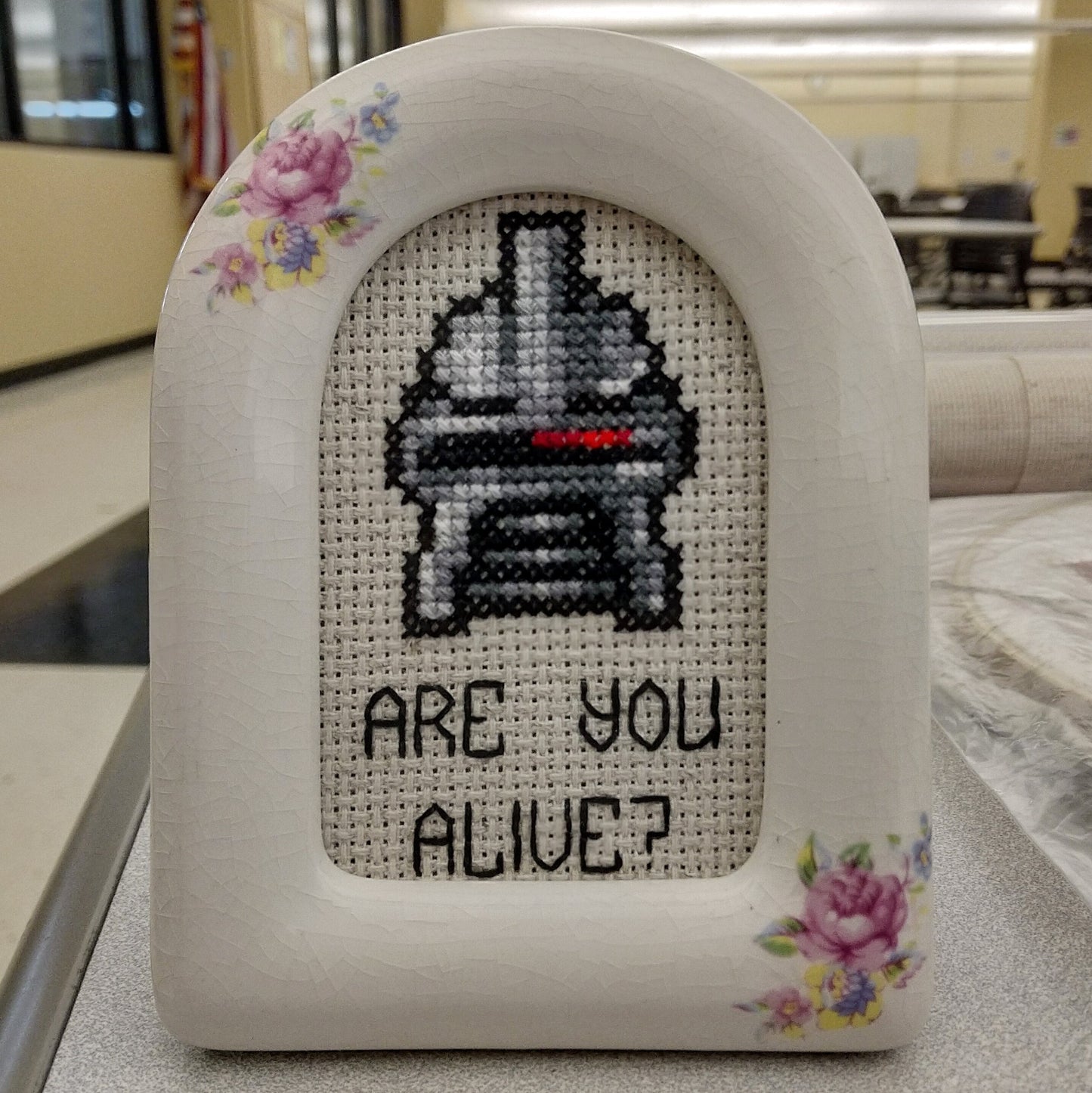 Are you Alive? Cylon helmet cross stitch pattern - Instant PDF download