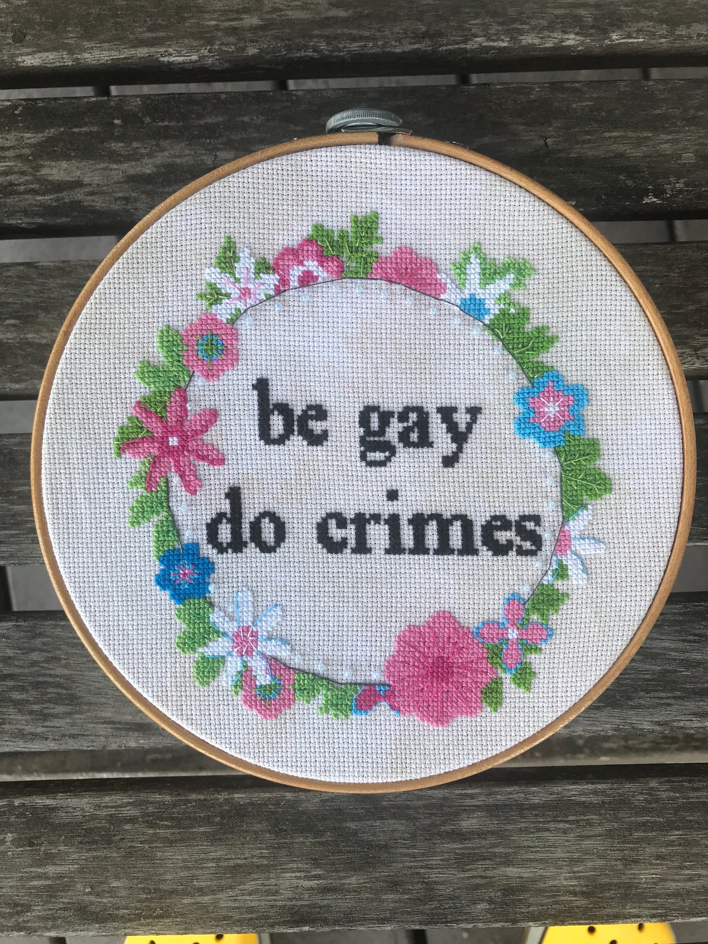 Be gay do crimes Cross Stitch Pattern -  instant PDF Download