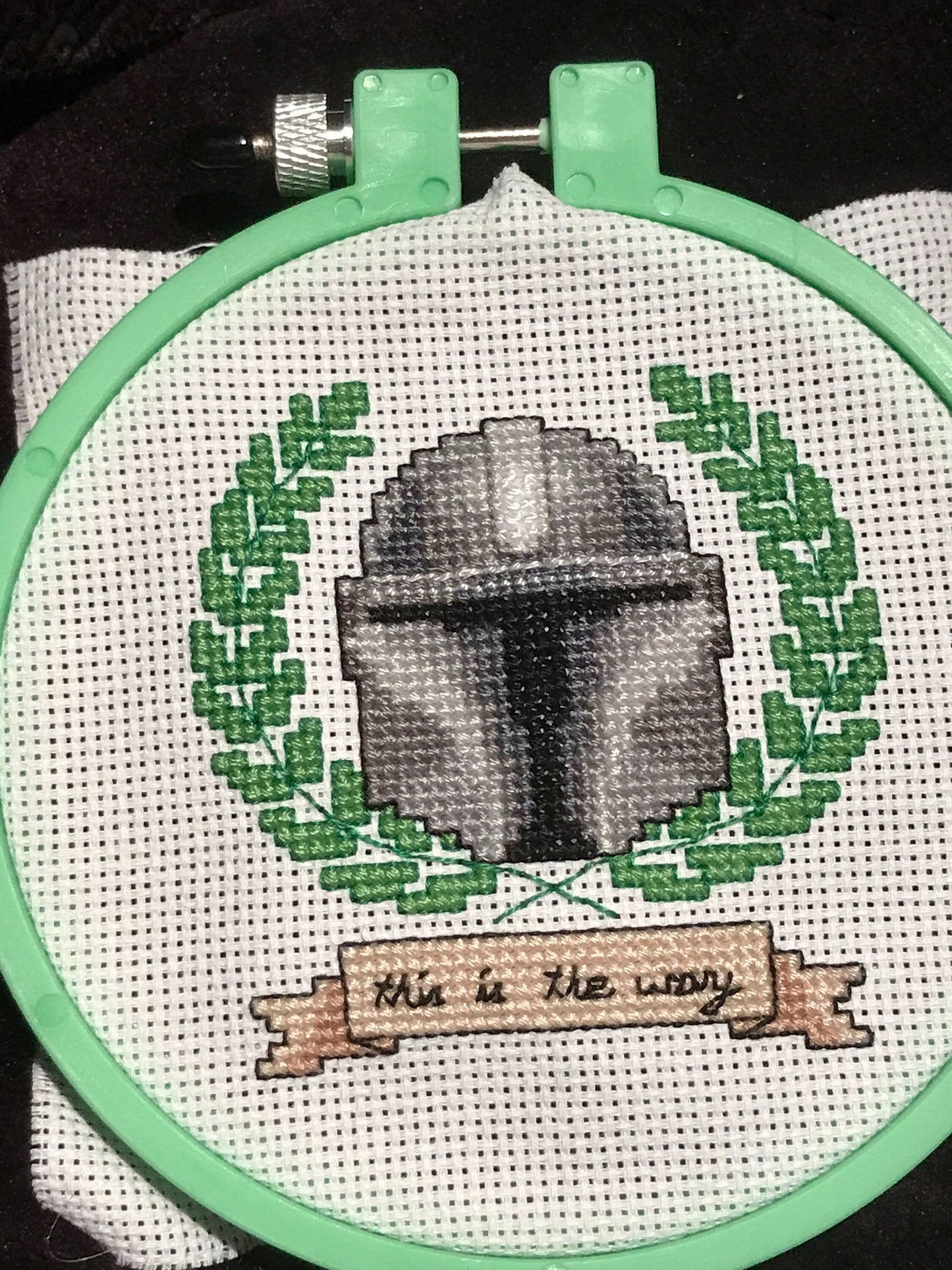 This is the Way: The Armorer (Mandalorian) parody cross stitch PDF pattern