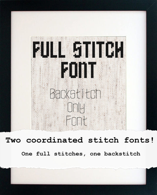 Cross Stitch Alphabet Fonts: Trek inspired sci-fi custom themed small and medium sized fonts for DIY Patterns