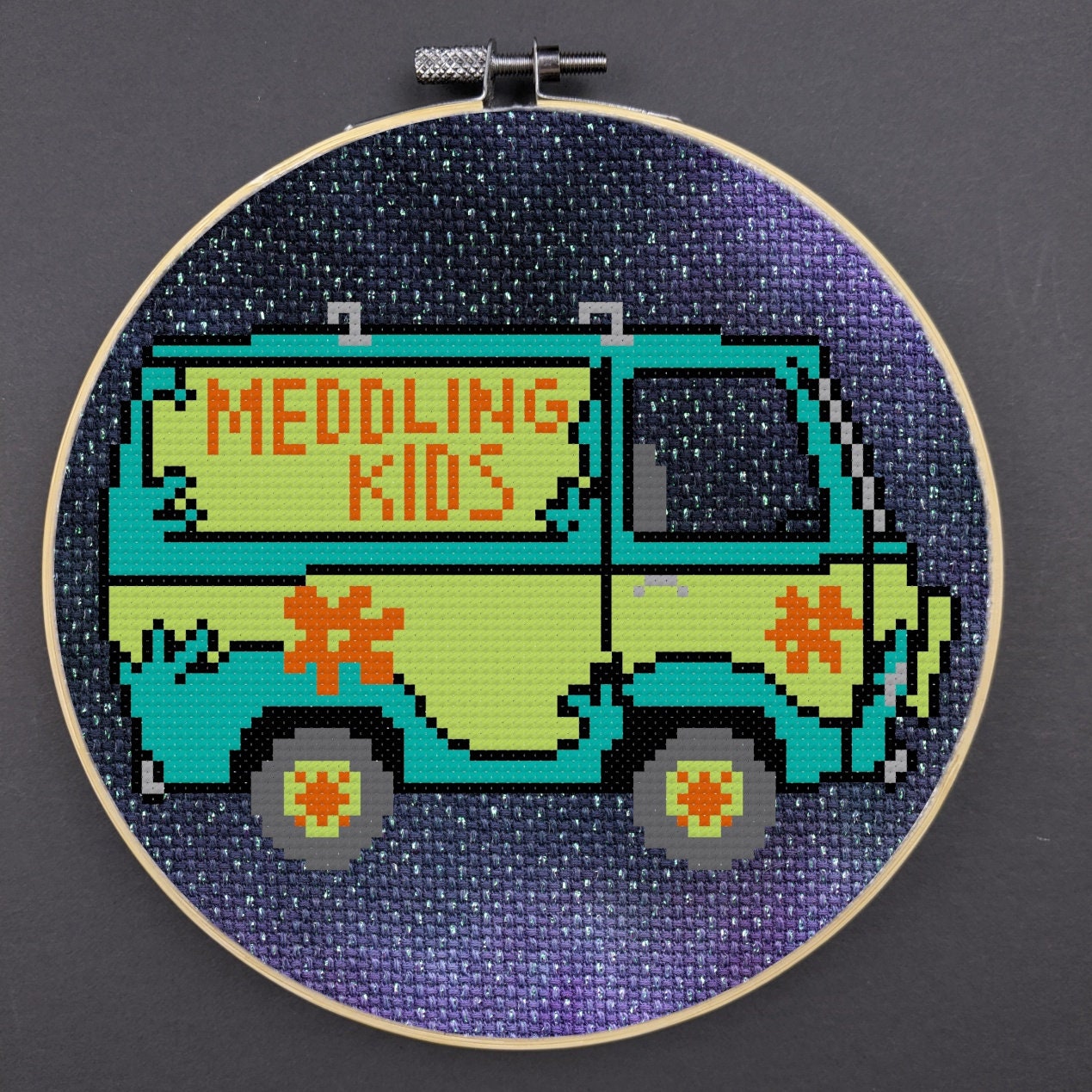 Meddling Kids Cross Stitch pattern for beginners