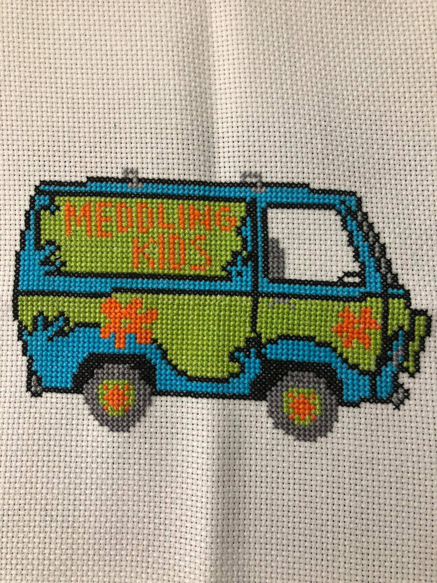 Meddling Kids Cross Stitch pattern for beginners