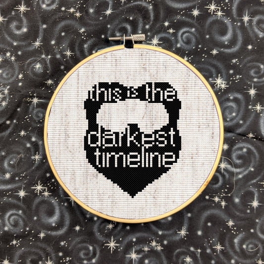 Darkest Timeline Goatee Cross Stitch Pattern - Instant PDF Download (Community Parody)